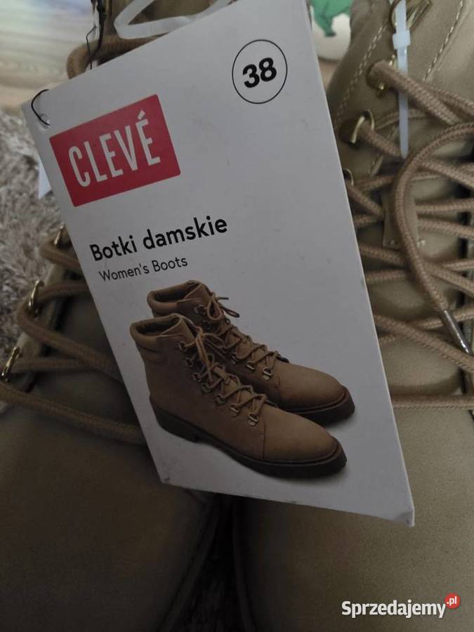 Buty damskie Zimowe Cleve rozmiar 38 brązowe podlaskie Białystok