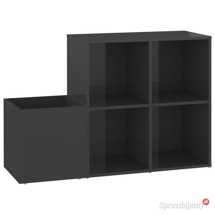Szafka na buty szara z połyskiem 105x355x70