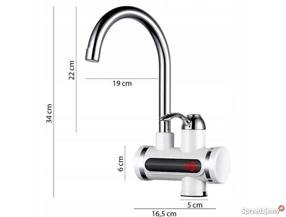 ELEKTRYCZNY PRZEPŁYWOWY PODGRZEWACZ WODY 3000W Poznań