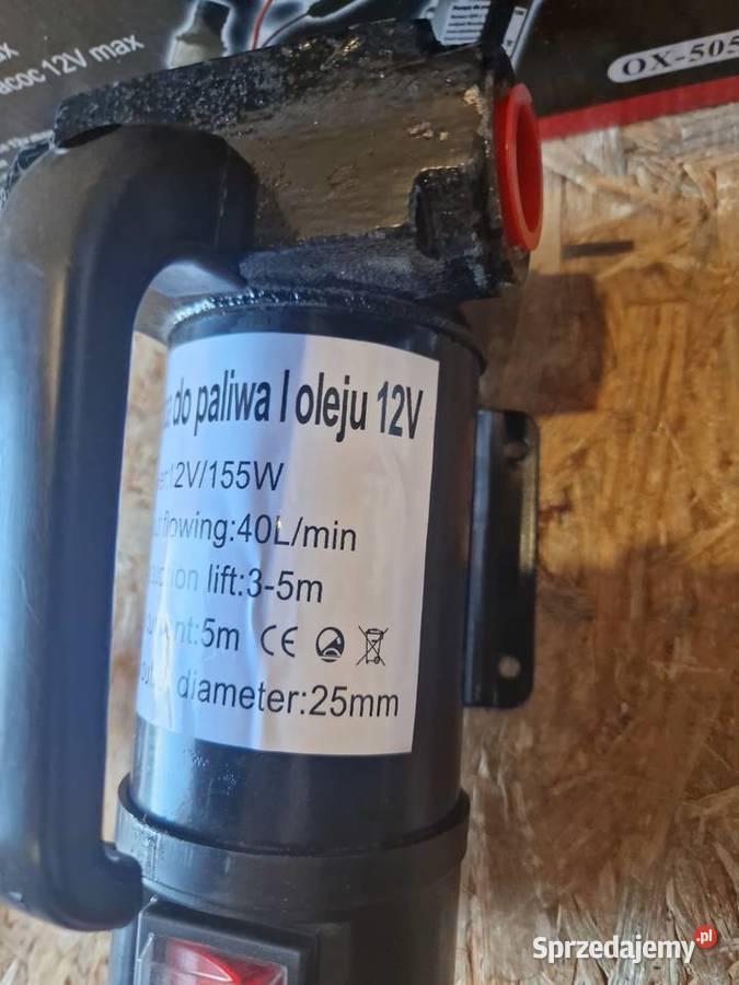 Pompa do paliwa 12v onex ox5054 155 w 40L min wielkopolskie
