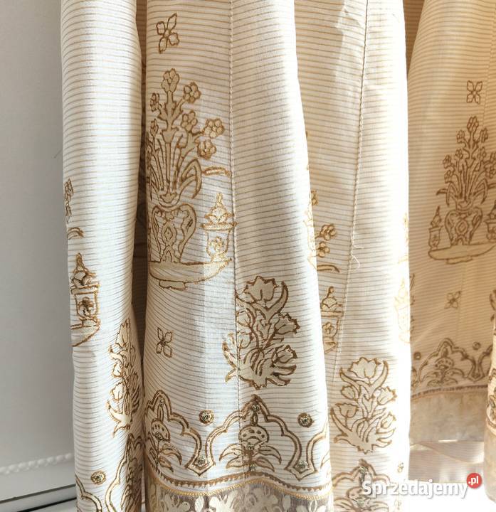 Indyjski komplet XXL 44 beżowy złoty malowany zachodniopomorskie