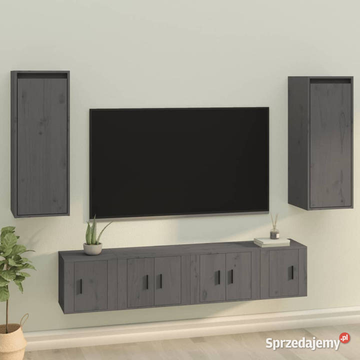 Szafki ścienne 2 szare 30x30x80 lite drewno Warszawa