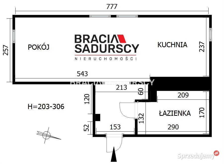 Mieszkanie Kraków Sabały 2738m2 1 pokój sprzedam
