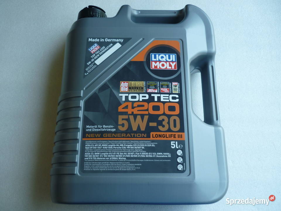 Olej LIQUI MOLY TOP TEC 4200 5W30 5L VW 504 Poznań