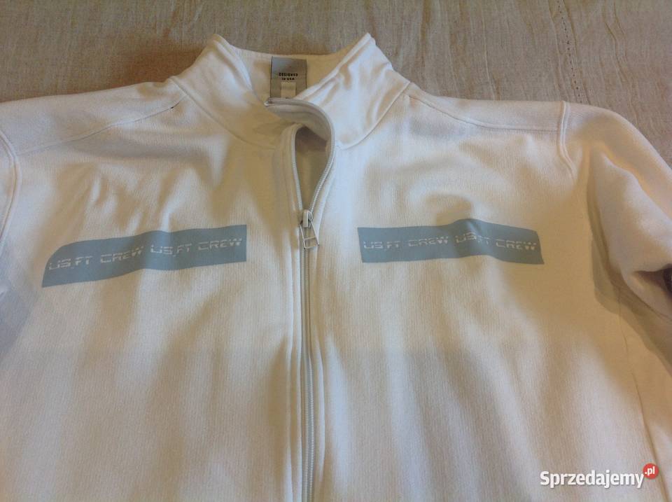 Biała bluza dresowa r L Unisex USA niebieski Nowa Sól