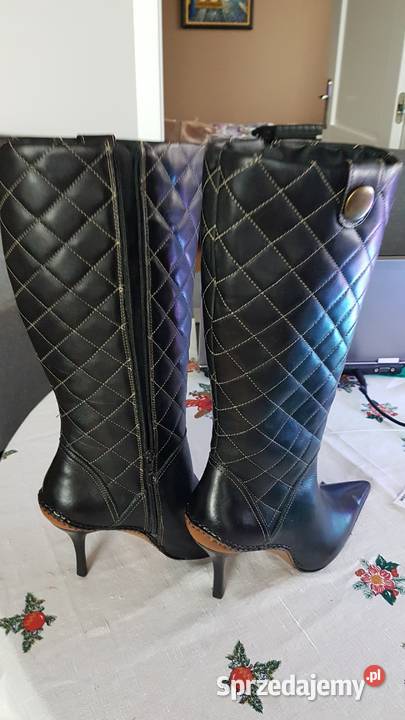 Nowe buty kozaki sprowadzone z Brazylii skóra brązowy/beżowy Głogów