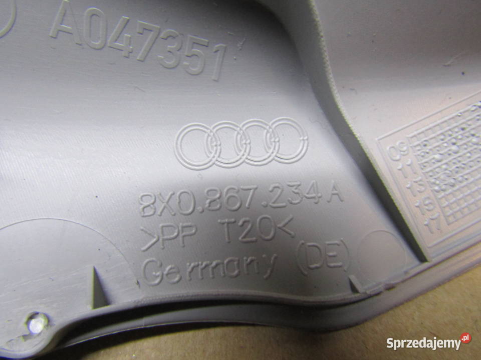 NAKŁADKA SŁUPKA LEWAPRAWA AUDI A1 8X0867234A Rok produkcji 2015 łódzkie