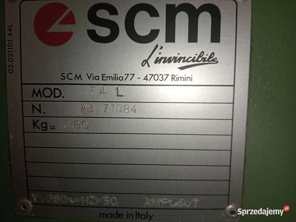 Wyrówniarka SCM F4L Pozostałe Wejherowo sprzedam