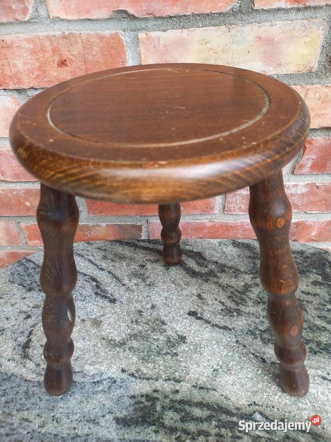 Kwietnik dębowy okrągły drewniany Stojak na