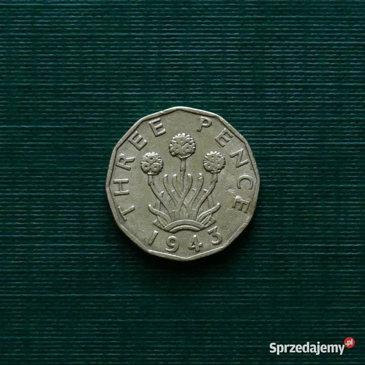 WIELKA BRYTANIA 3 pensy 1943r Gliwice