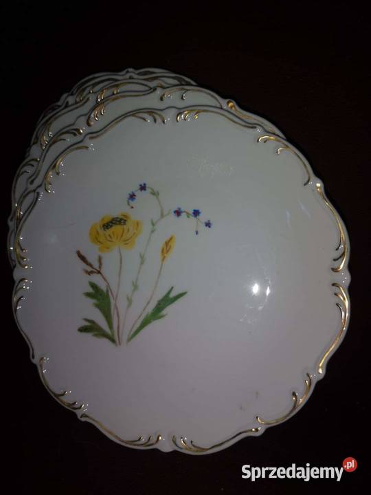 Filiżanka z talerzkiem deserowym Niezapominajki Porcelana i szkło Gdańsk