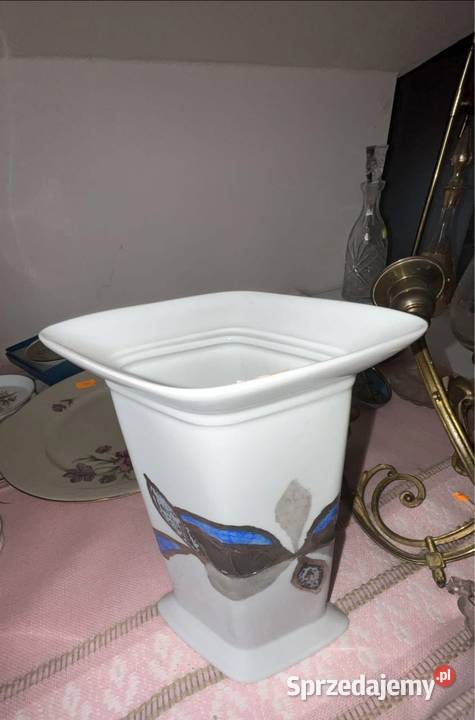 Wazon Kaiser Germany Ręcznie malowany Biała Gdańsk