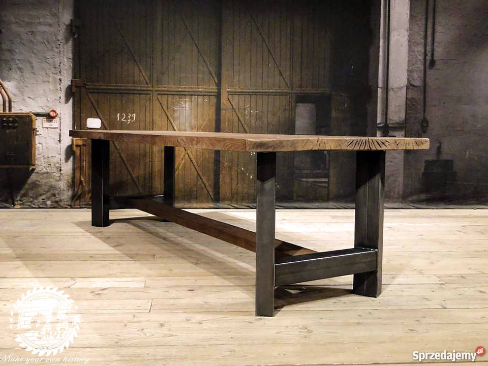 Stół LOFT INDUSTRIALNY ze stali i drewna WEST dolnośląskie Wrocław