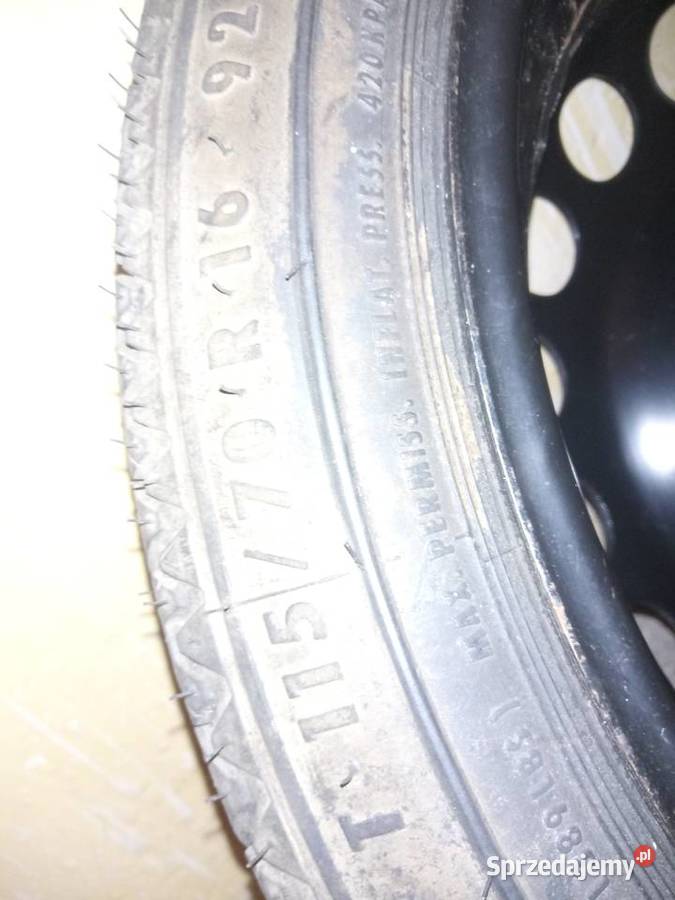 Koło dojazdowe 11570 R16 Opel Vectra 5x110 Piotrków Trybunalski sprzedam