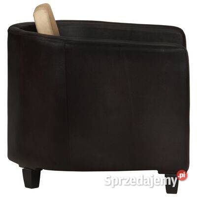 vidaXL Fotel czarnojasnobrązowy skóra naturalna mazowieckie Warszawa sprzedam