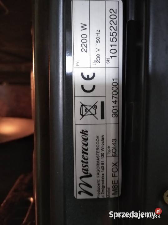 Piekarnik do zabudowy Mastercook sprzedam