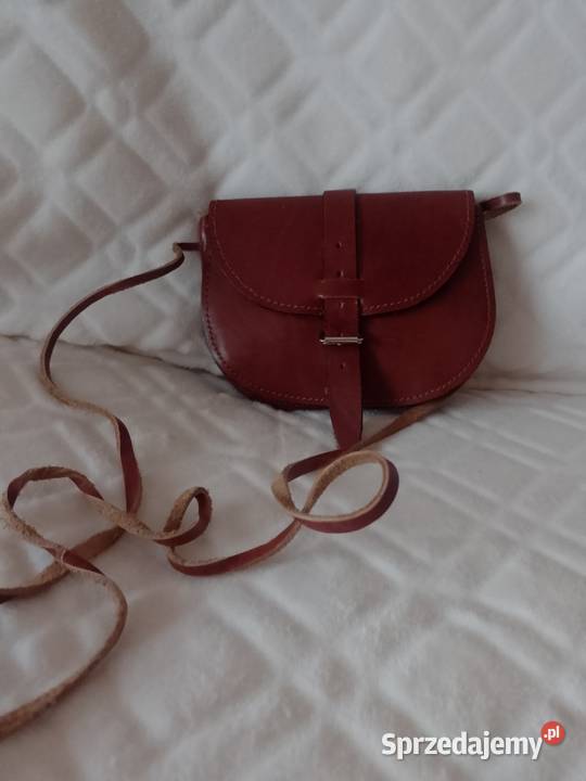 Real Leather Mała skórzana torebka listonoszka z Torby i torebki małopolskie Kraków
