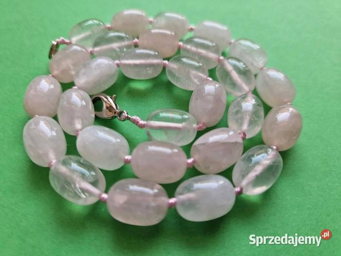 KWARC RÓZOWY NASZYJNIK ETNO ART SYBERYJSKIE Częstochowa