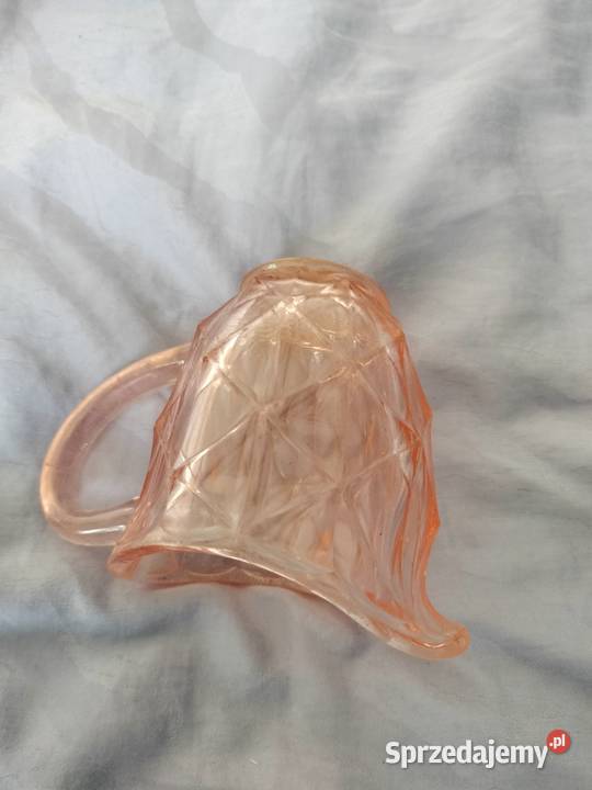 Mlecznik różowy Rozalinowy szkło dzbanuszek Choszczno