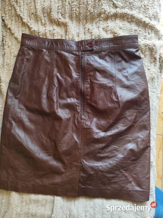 Spódnica skórzana brązowy/beżowy Spódnice i sukienki Rzeszów