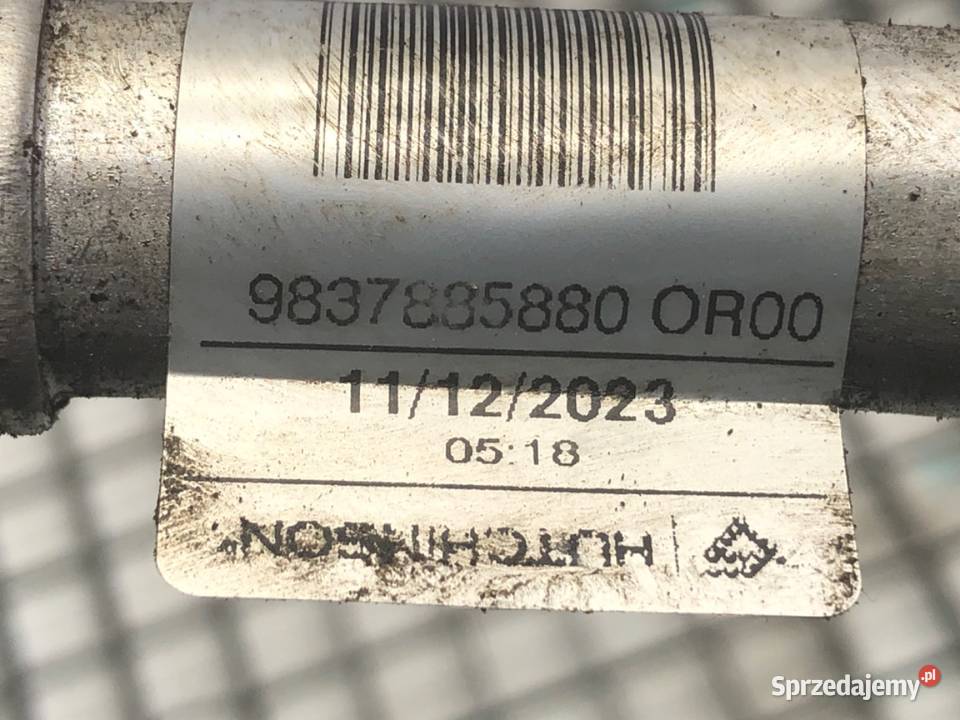 RURKA KLIMATYZACJI OPEL COMBO D 9837885880 12