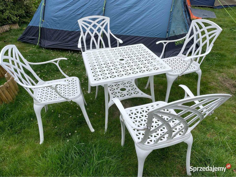 Unikatowy zestaw mebli ogrodowych ALUMINIUM 4 mazowieckie Ciepielów sprzedam