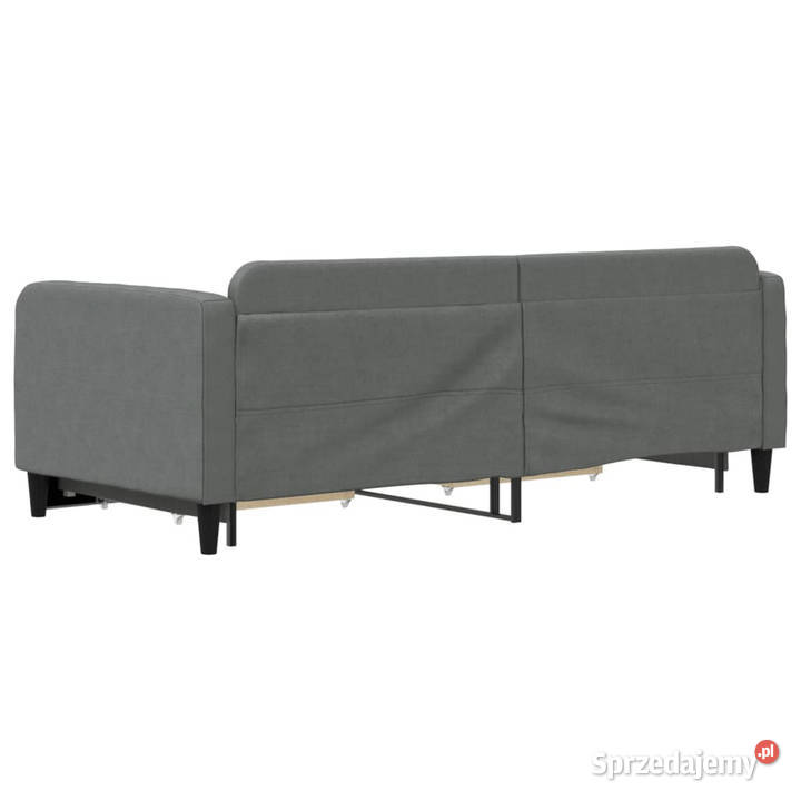 Sofa rozsuwana z szufladami ciemnoszara tkanina Warszawa