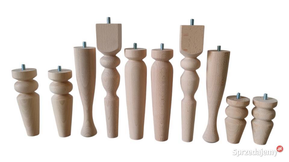 nóżki nogi toczone komoda buk bukowe dolnośląskie Lubań