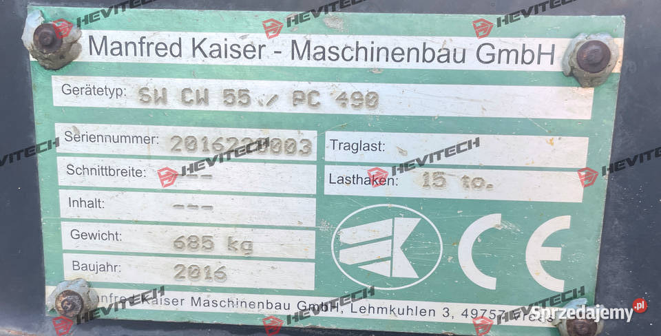 Szybkozłącze hydrauliczne VERACHTERT SW CW55 z Gądki