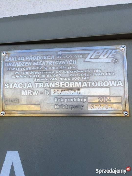 Sprzedam stację transformatorową PROMEX Kalisz
