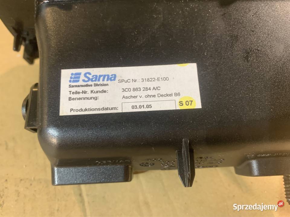 Schowek popielniczka 3C0863284 vw passat b6 Szczecin