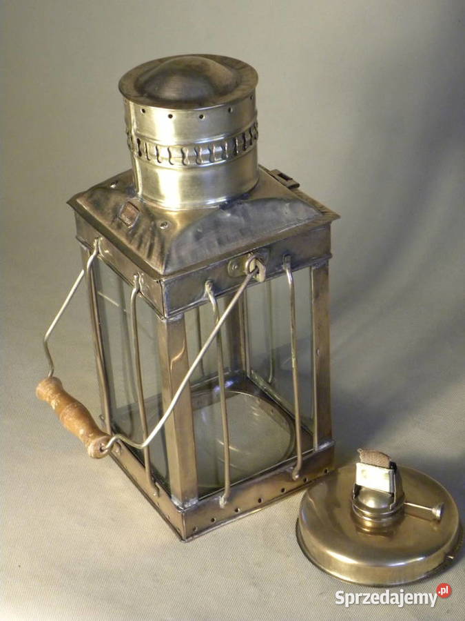 Duża mosiężna lampa latarnia naftowa Legnica sprzedam