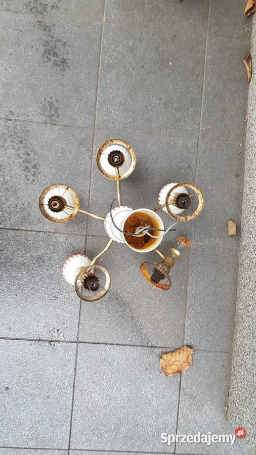 Stary żyrandol PRL w całości bądź części Myszków sprzedam