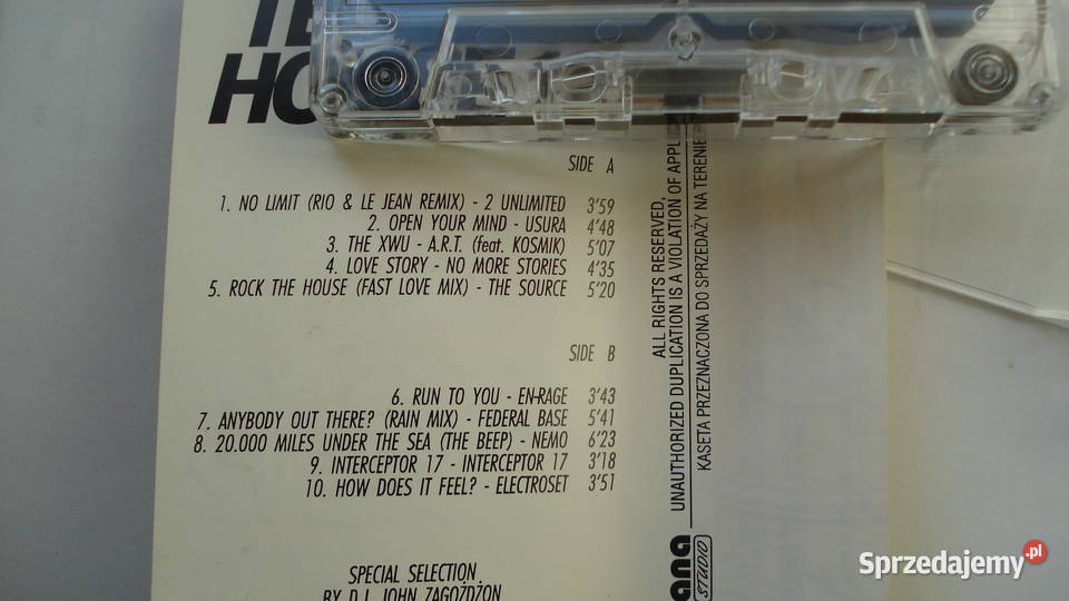 Techno House 12 kaseta magnetofonowa sprzedam Łódź