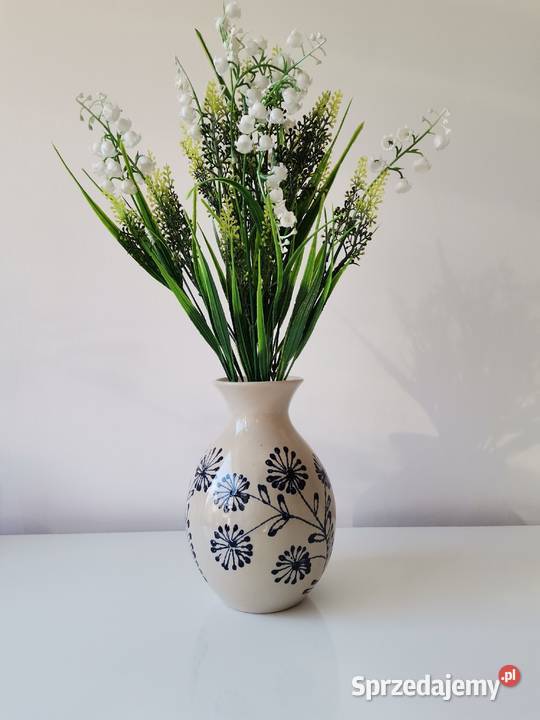 Stary wazon w kobaltowe kwiaty Katowice