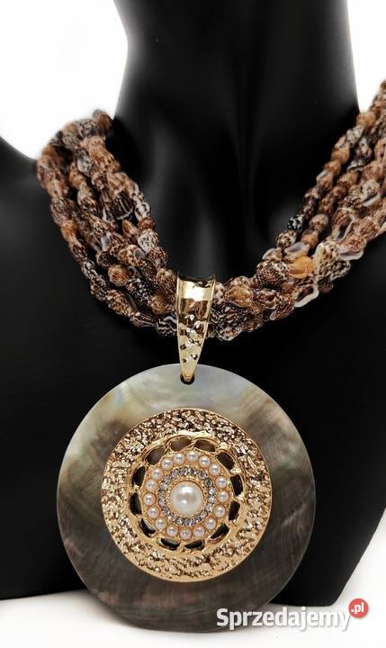 Naszyjnik Muszelkowy Kolia Boho Masa Perłowa Gdańsk