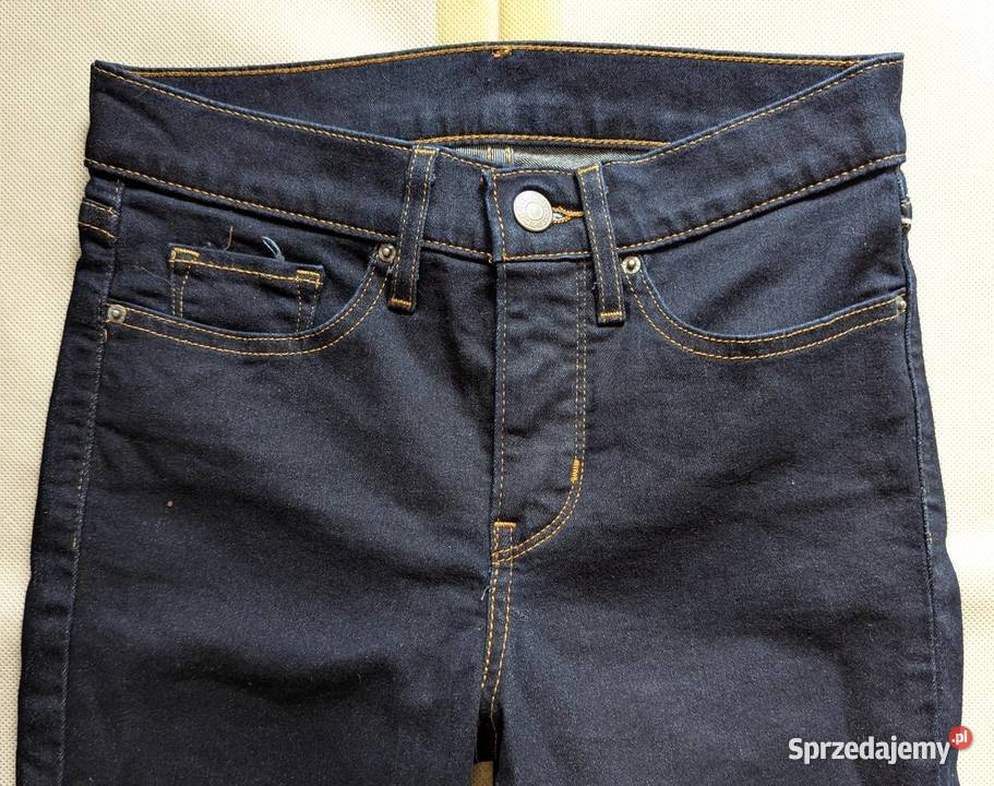 Levis Mile High Super Skinny Jeansy Blue Denim Warszawa