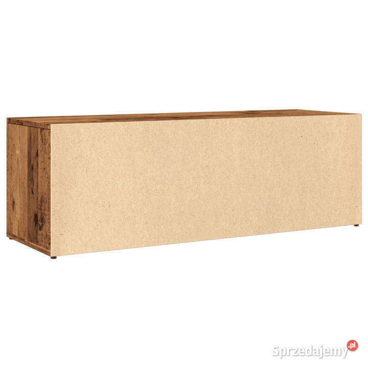 Ławka na buty kolor starego drewna 105x35x35