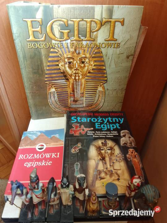 Zestaw EGIPT książki figurki Bogowie Faraonowie Książki naukowe i popularnonaukowe Inowrocław sprzedam