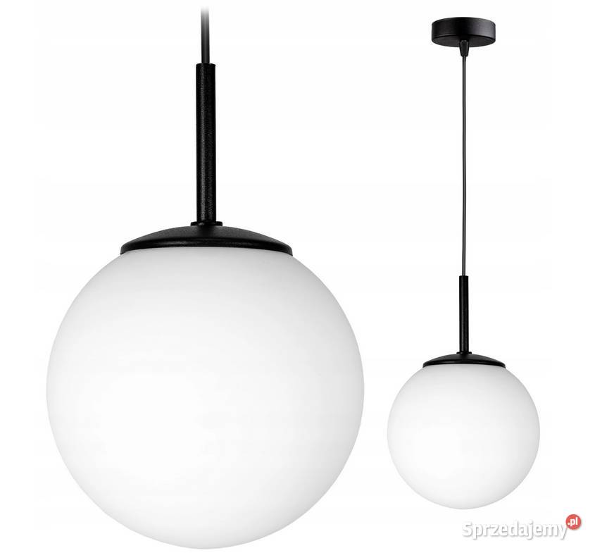 LAMPA WISZĄCA SUFITOWA Kula biała czarna Choroszcz
