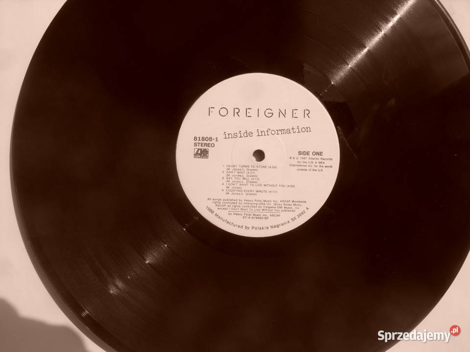 F Rock LPForeignerInside information1 Muza Wołów sprzedam