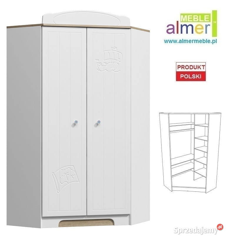 MARINE N28 szafa narożna dziecięca 95x95 w192 Aleksandrów Łódzki