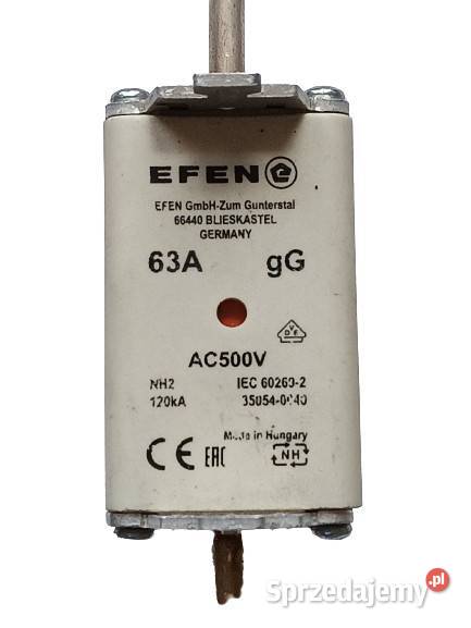Wkładka bezpiecznikowa EFEN 63A gG AC500V podkarpackie