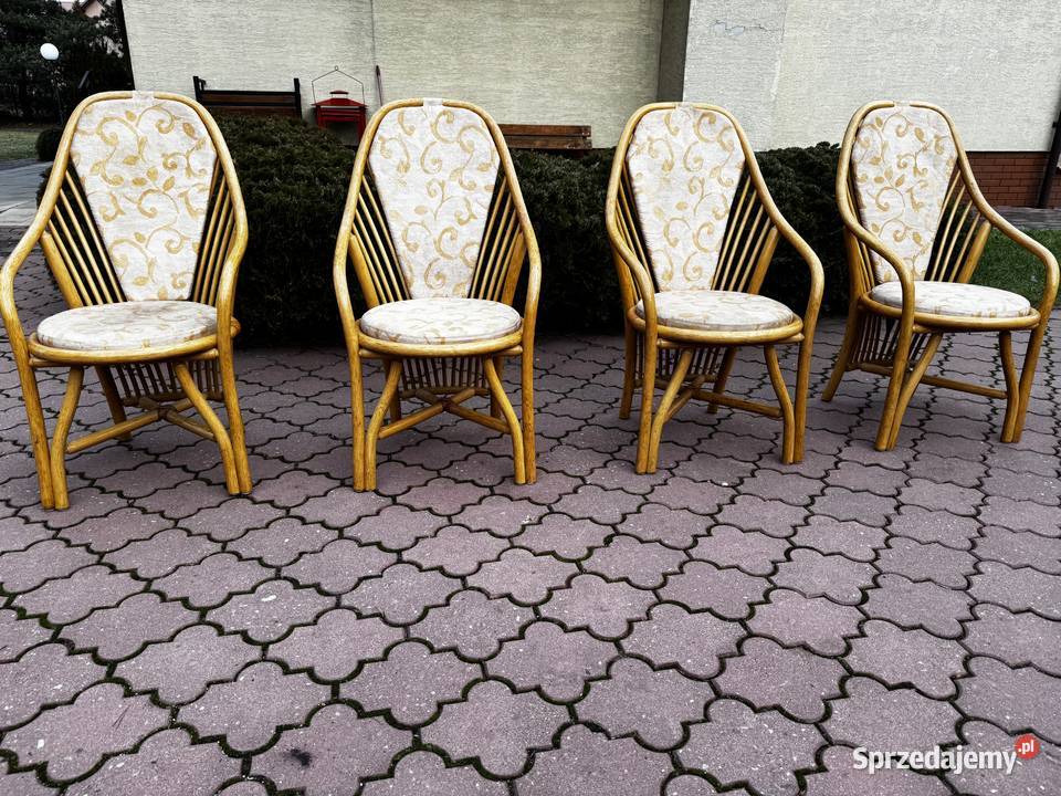 Krzesła rattanowe fotele do stołu rattan ogród Garwolin sprzedam