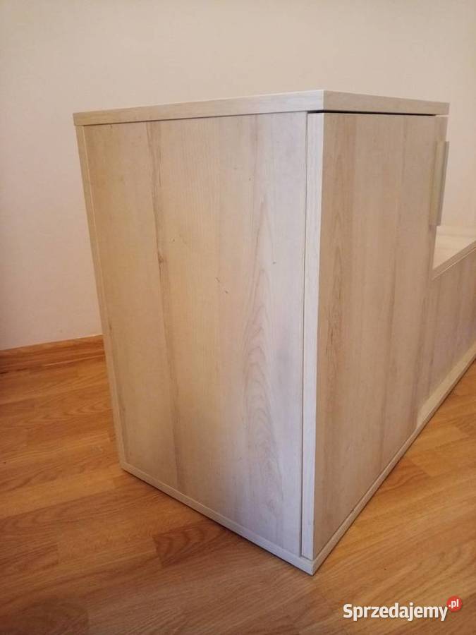 Szafka do przedpokoju z siedziskiem szare drewno zachodniopomorskie Pyrzyce