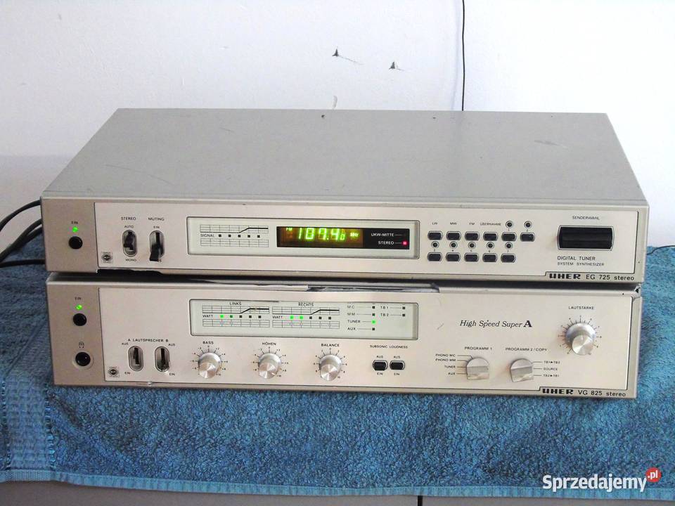 Wzmacniacz i Tuner UHER VG825 i EG725 Vintage Jasło