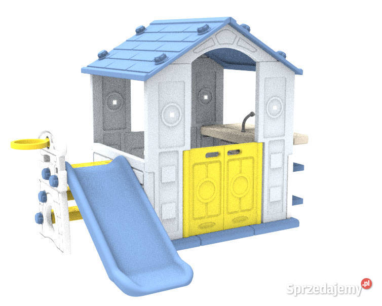 Domek ogrodowy dzieci ze zjeżdżalnią i zlewem Warszawa