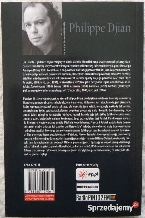 W stronę niewinności Philippe Djian Książki i Podręczniki Warszawa