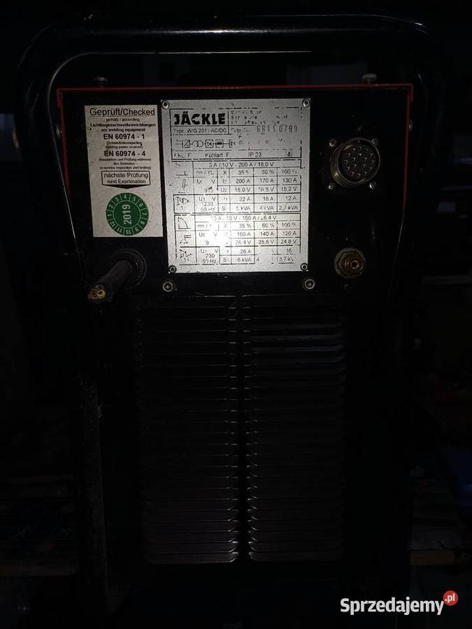 Spawarka TIG JCKLE WIG 201 I ACDC 200A łódzkie Radomsko sprzedam