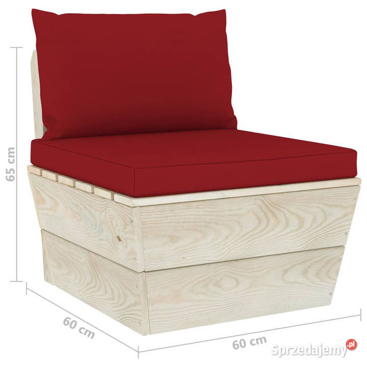Ogrodowa sofa 3osobowa z palet z poduszkami mazowieckie Warszawa